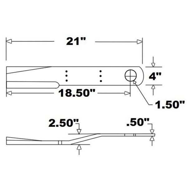 Aftermarket 78497BH 78497 Rotary Cutter CCW Blade Fits Bush Hog Models 13168 3168 BHH90-0001 - main